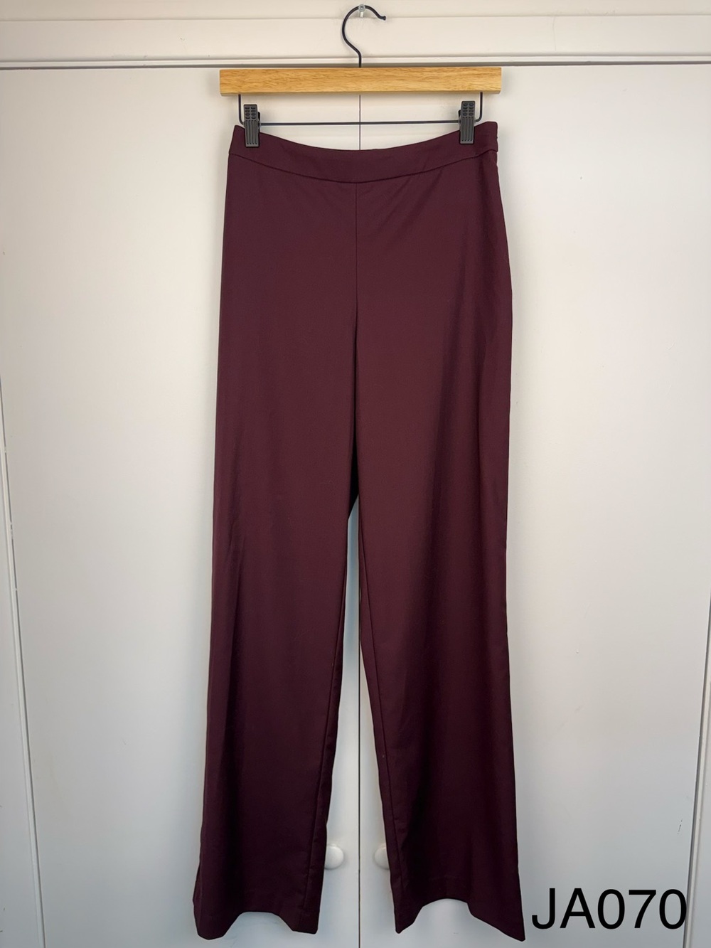 Naked Wardrobe Suiting Wide Leg Pants XS Burgundy NWT